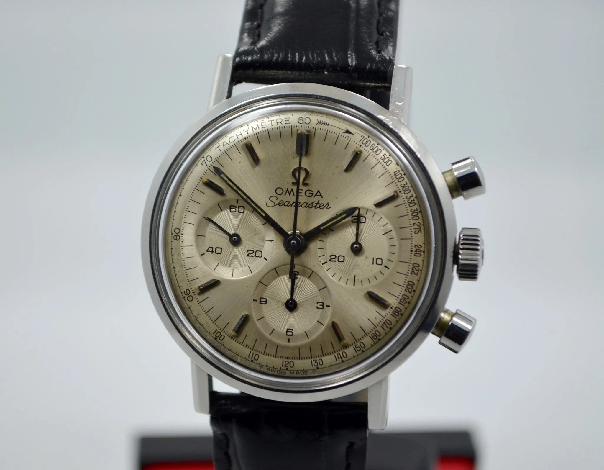 Vintage Omega Seamaster Steel Chronograph Cal. 321 144.005 1967 Watch Box Papers