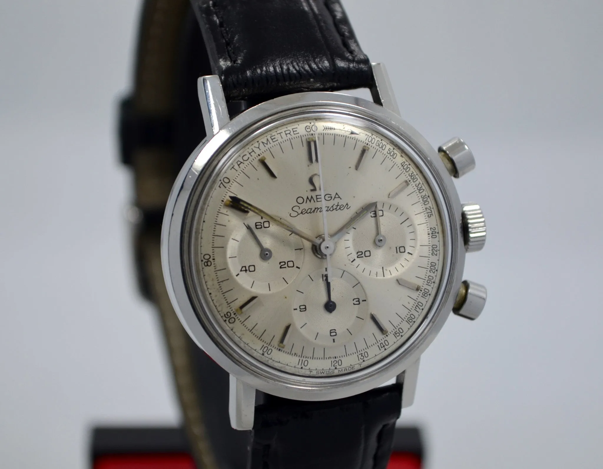 Vintage Omega Seamaster Steel Chronograph Cal. 321 144.005 1967 Watch Box Papers