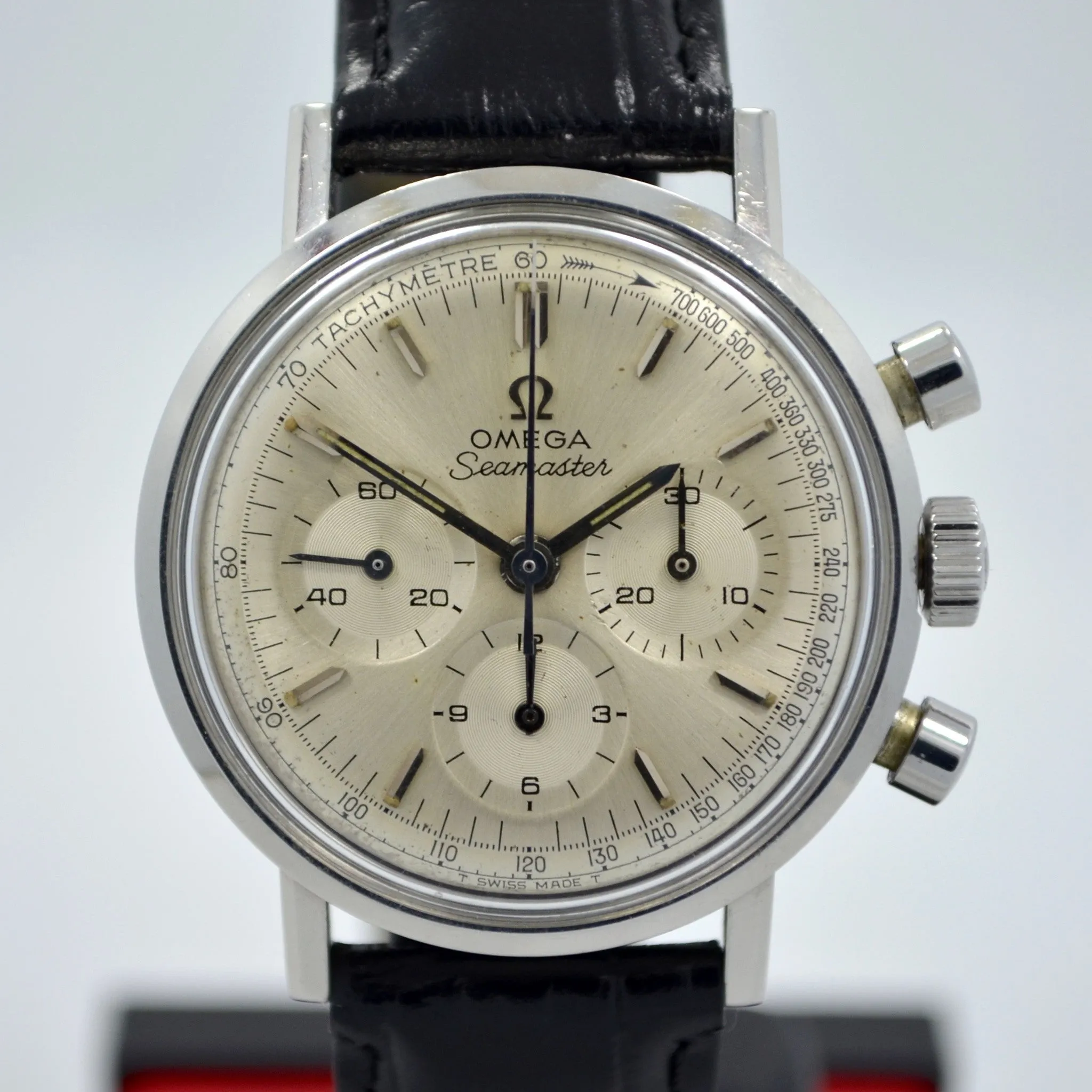 Vintage Omega Seamaster Steel Chronograph Cal. 321 144.005 1967 Watch Box Papers