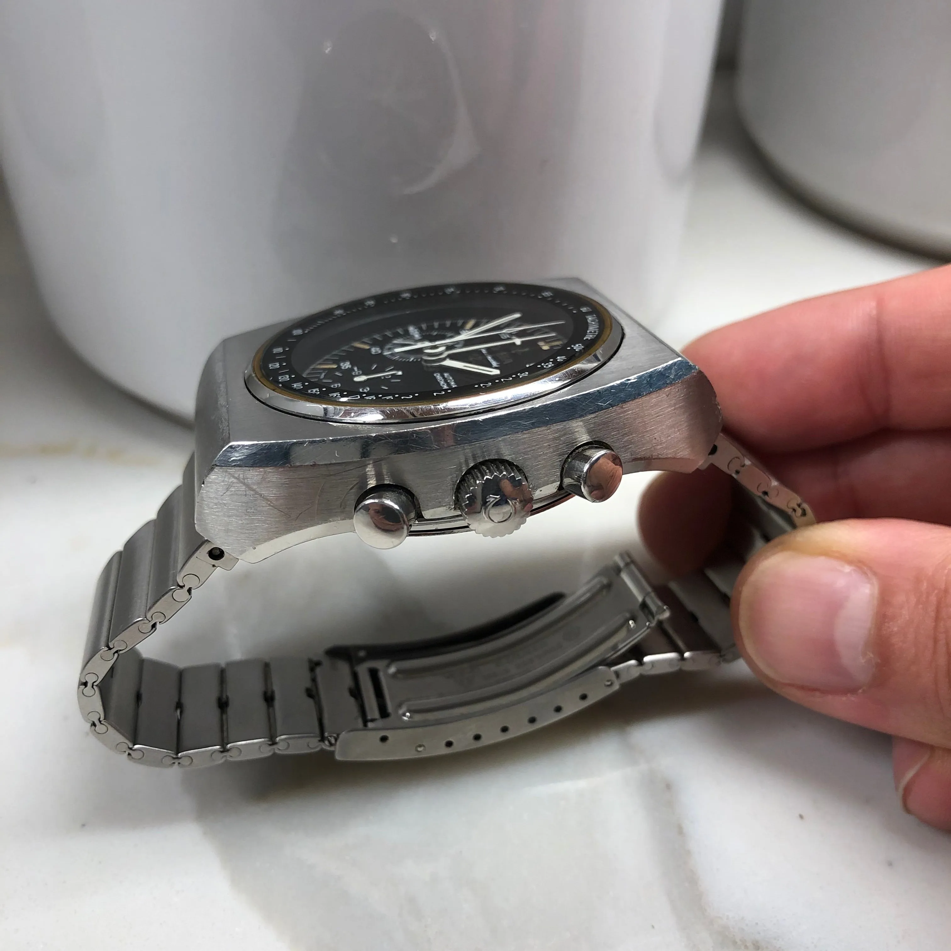 Vintage Omega Speedmaster 125 378.0801 Steel Automatic Chronograph Wristwatch