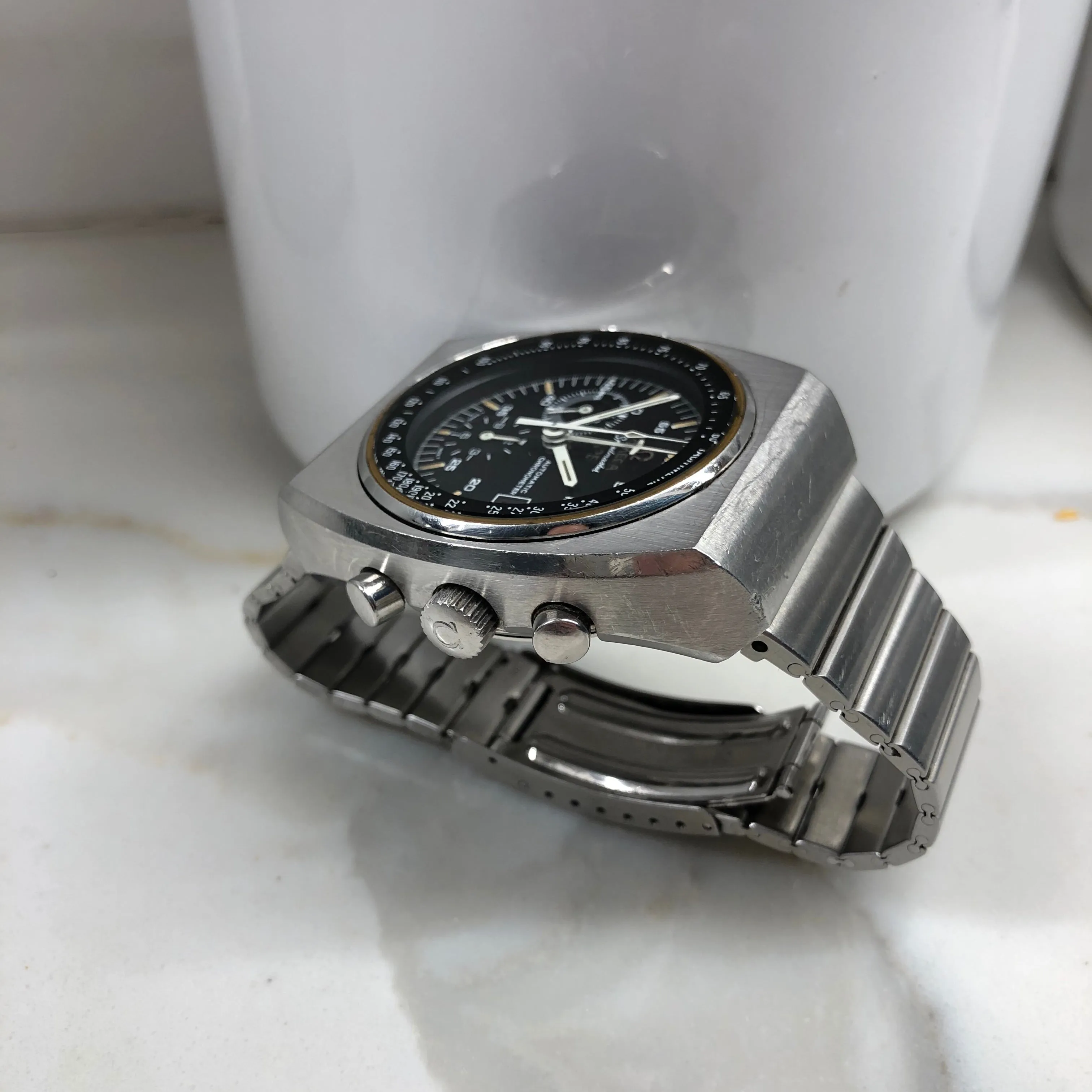 Vintage Omega Speedmaster 125 378.0801 Steel Automatic Chronograph Wristwatch