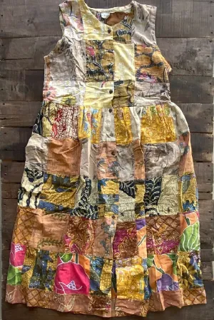 Vintage Patchwork Dress One Size