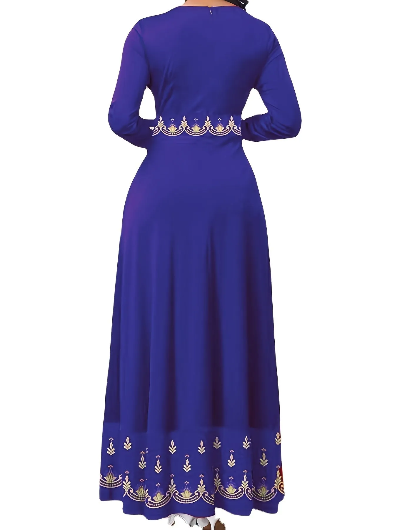 Vintage Print Slim Dress