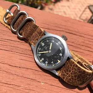 Vintage Record 10034 MoD WWW Military Dirty Dozen WWII Black Wristwatch
