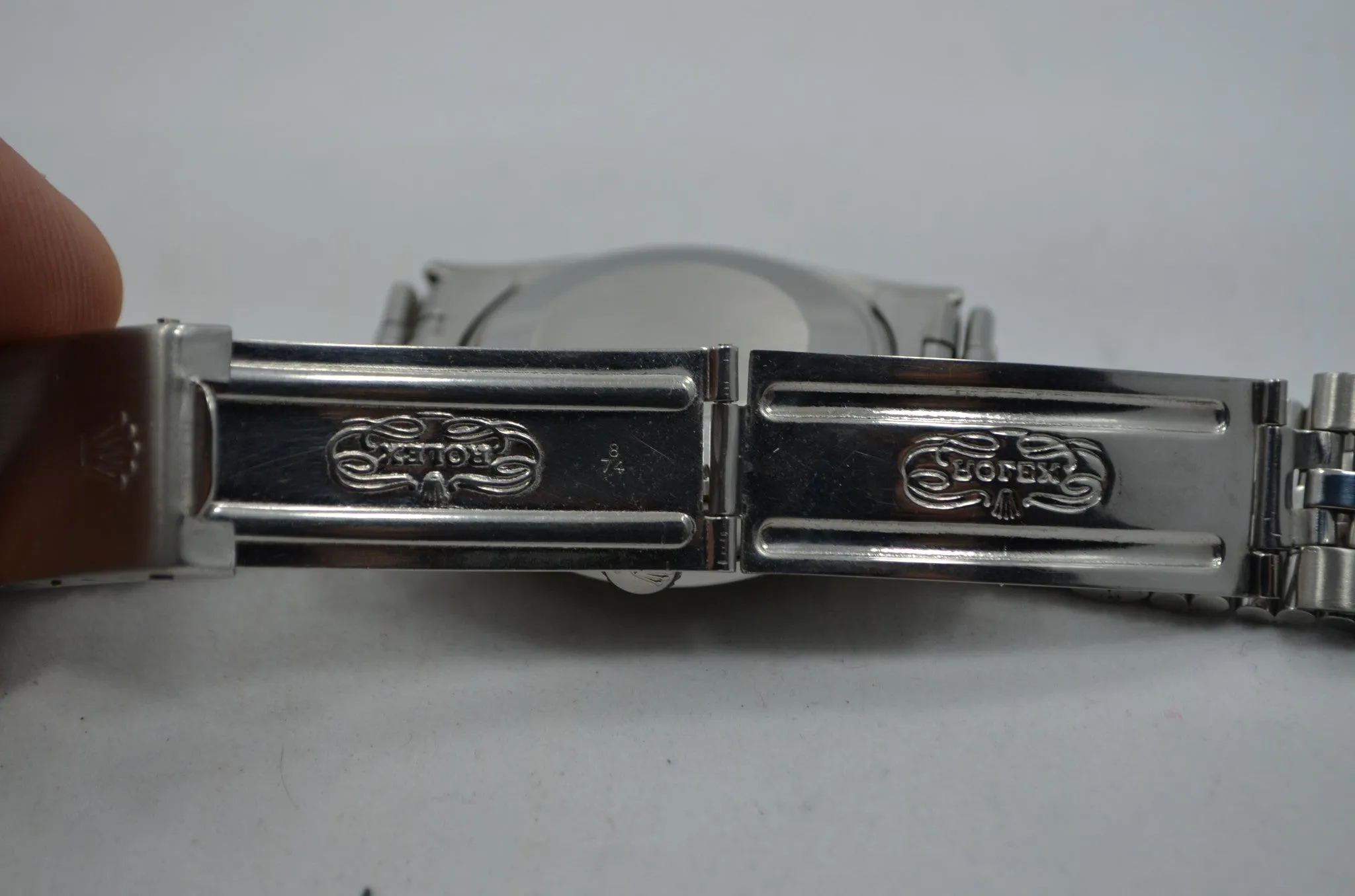 Vintage Rolex 1501 Oyster Perpetual Date 1968 Stainless Steel Silver Wristwatch
