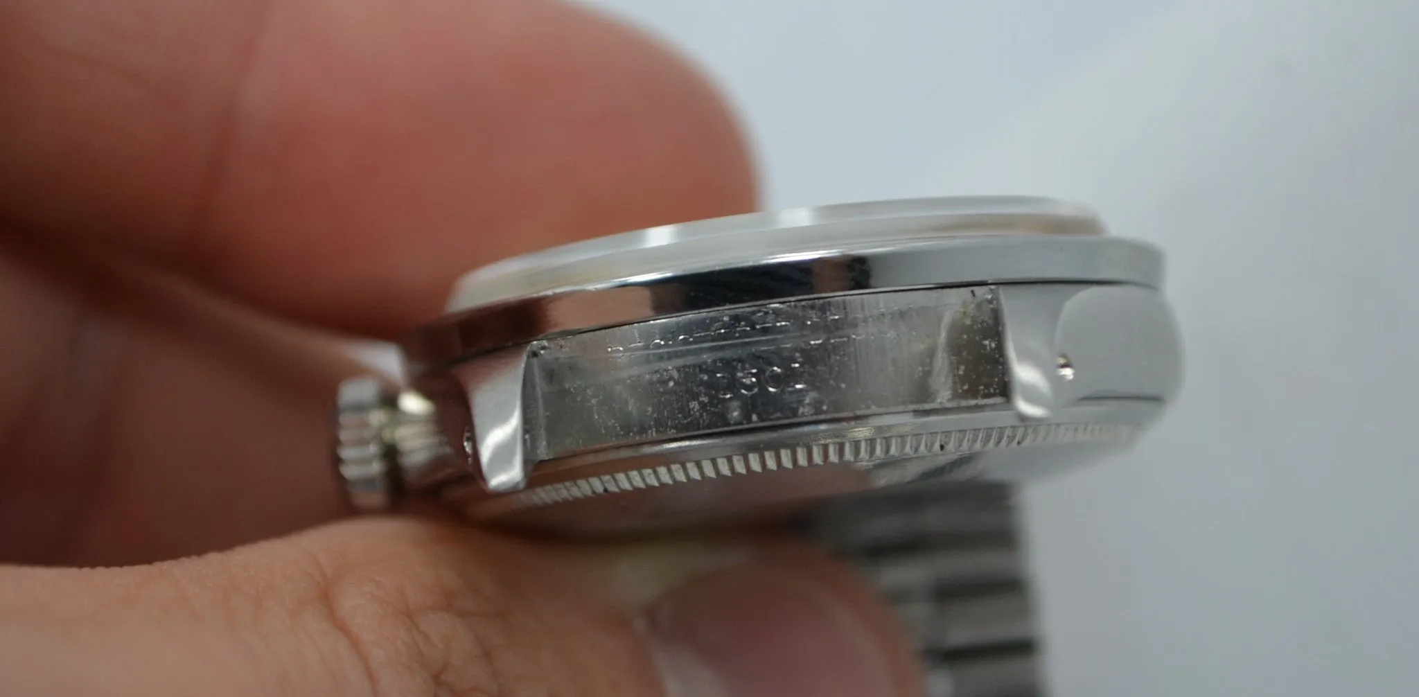 Vintage Rolex 1501 Oyster Perpetual Date 1968 Stainless Steel Silver Wristwatch