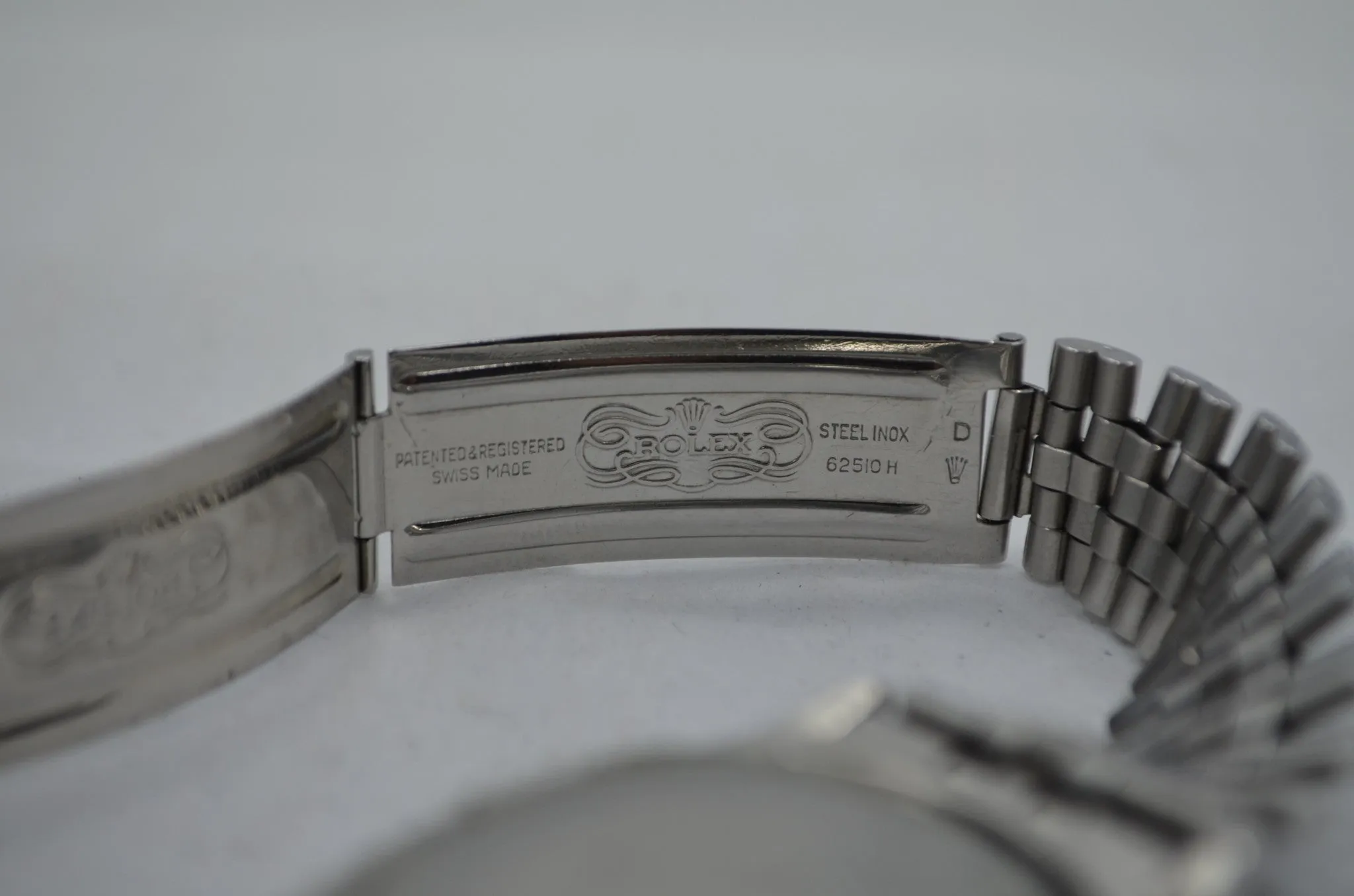 Vintage Rolex 6605 Red DateJust Steel Jubilee Checkerboard Bezel 1958 Wristwatch