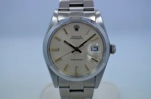 Vintage Rolex 6694 Oysterdate Stainless Steel Wristwatch Circa 1983 8 Mil Serial