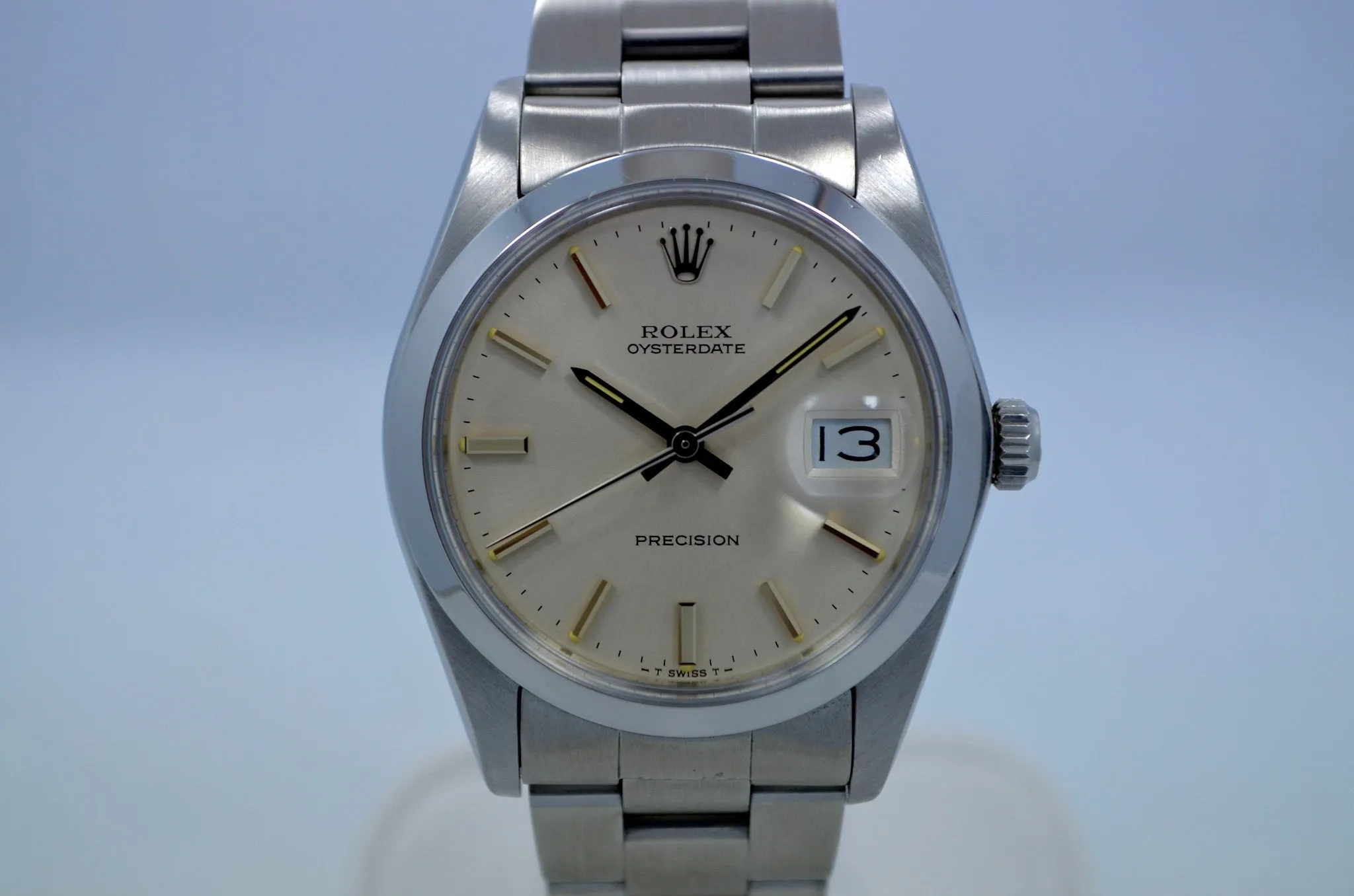 Vintage Rolex 6694 Oysterdate Stainless Steel Wristwatch Circa 1983 8 Mil Serial