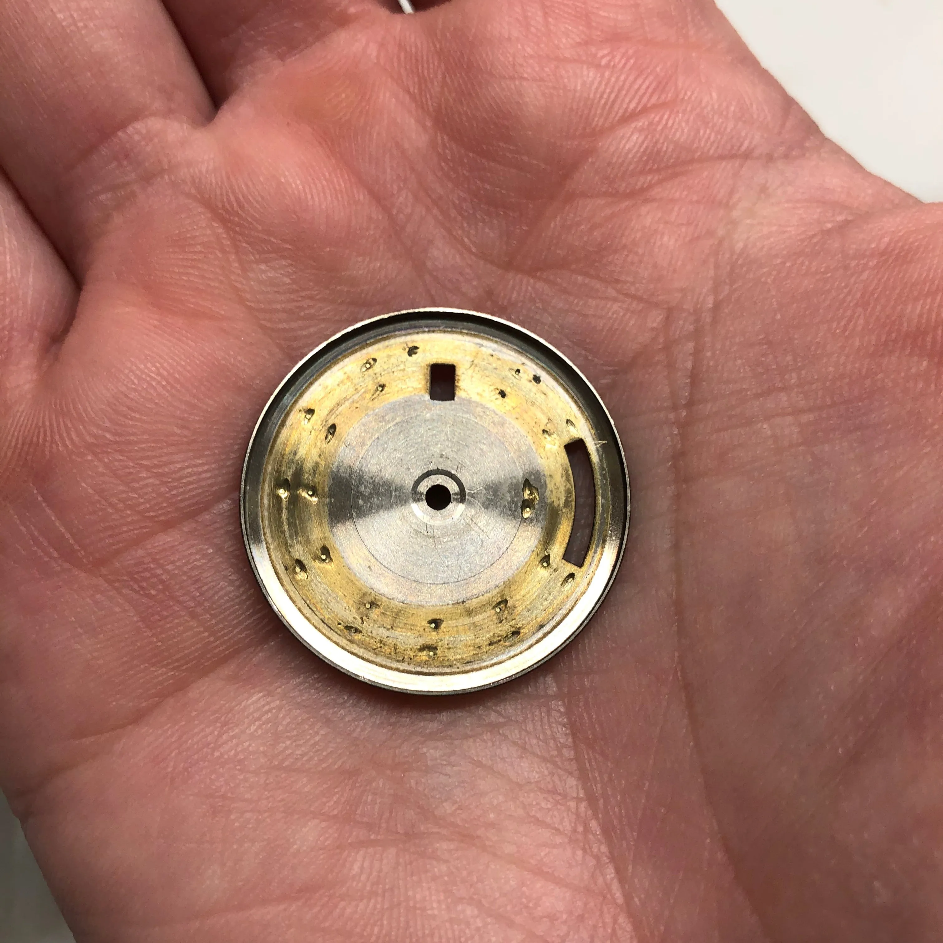 Vintage Rolex Confetti Brown Dial President 1803 Day Date Yellow Gold Original Tropical Dial