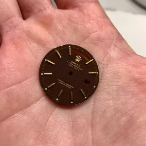 Vintage Rolex Confetti Brown Dial President 1803 Day Date Yellow Gold Original Tropical Dial