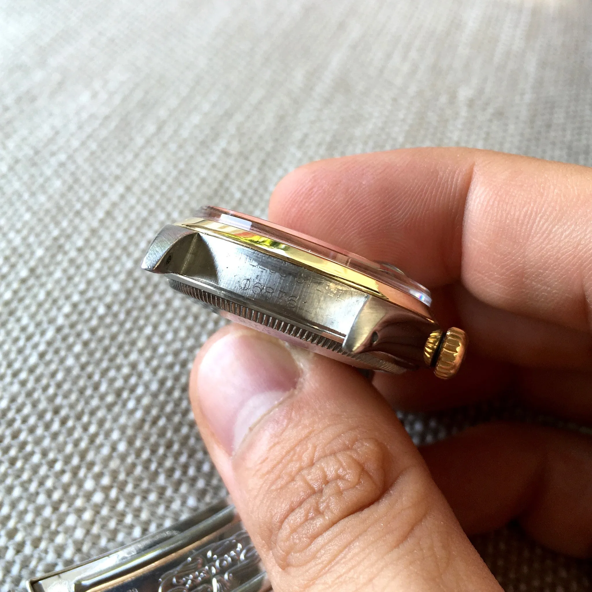 Vintage Rolex Date 1500 Two Tone Steel 18K Jubilee Cal. 1560 1964 Silver Stick Watch