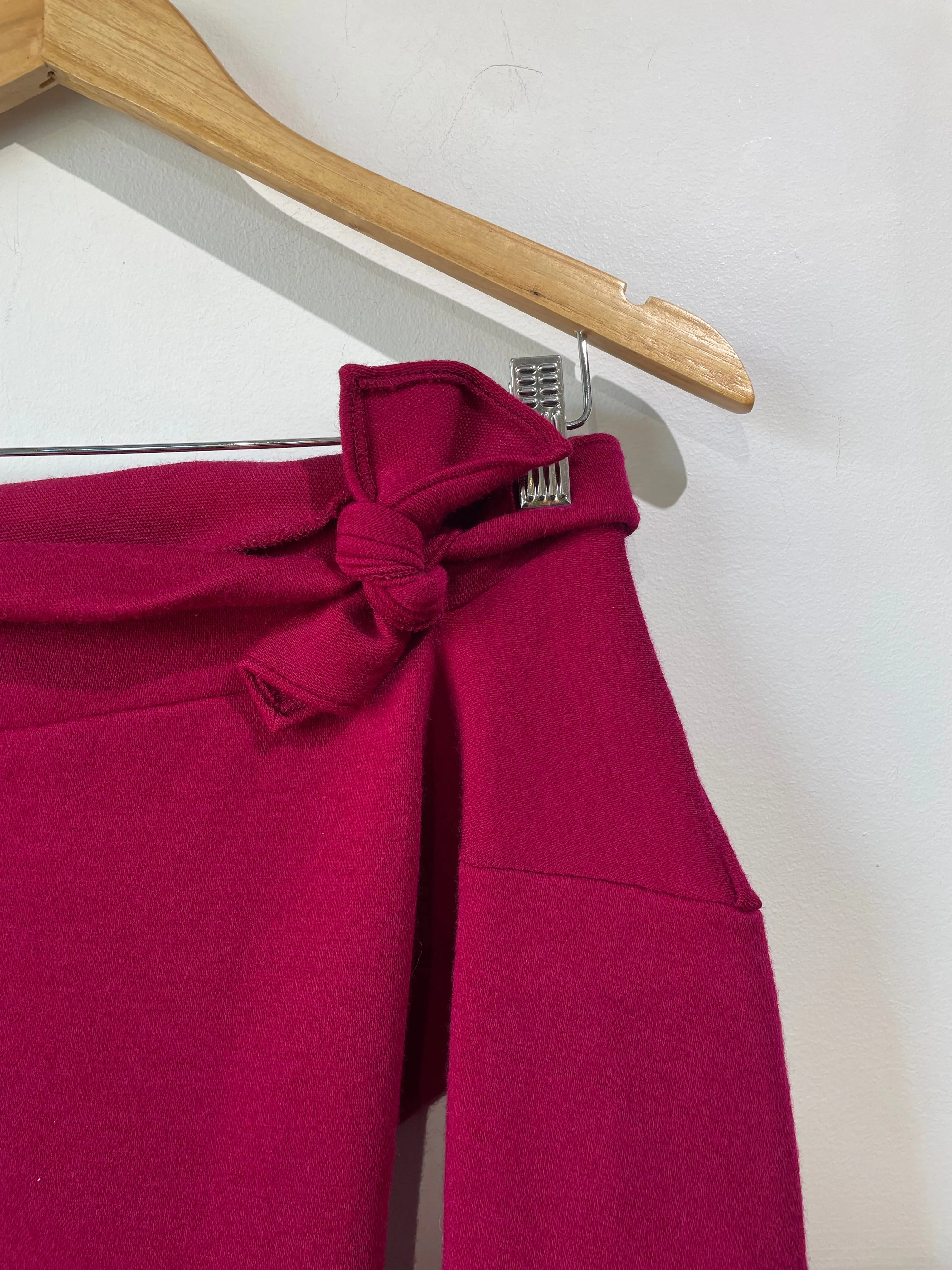 Vintage Romeo Gigli Asymmetrical Rouge Wool Bodycon Dress