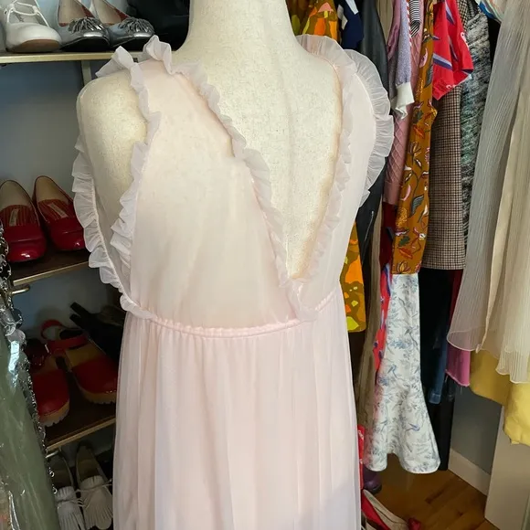 Vintage Ruffled Intime Nightgown - Size Large