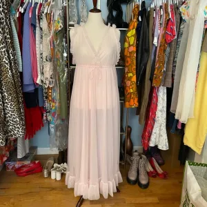 Vintage Ruffled Intime Nightgown - Size Large