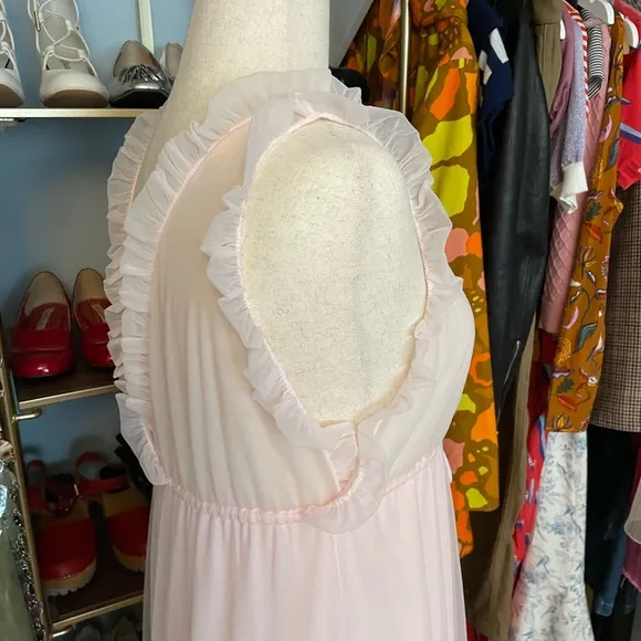 Vintage Ruffled Intime Nightgown - Size Large