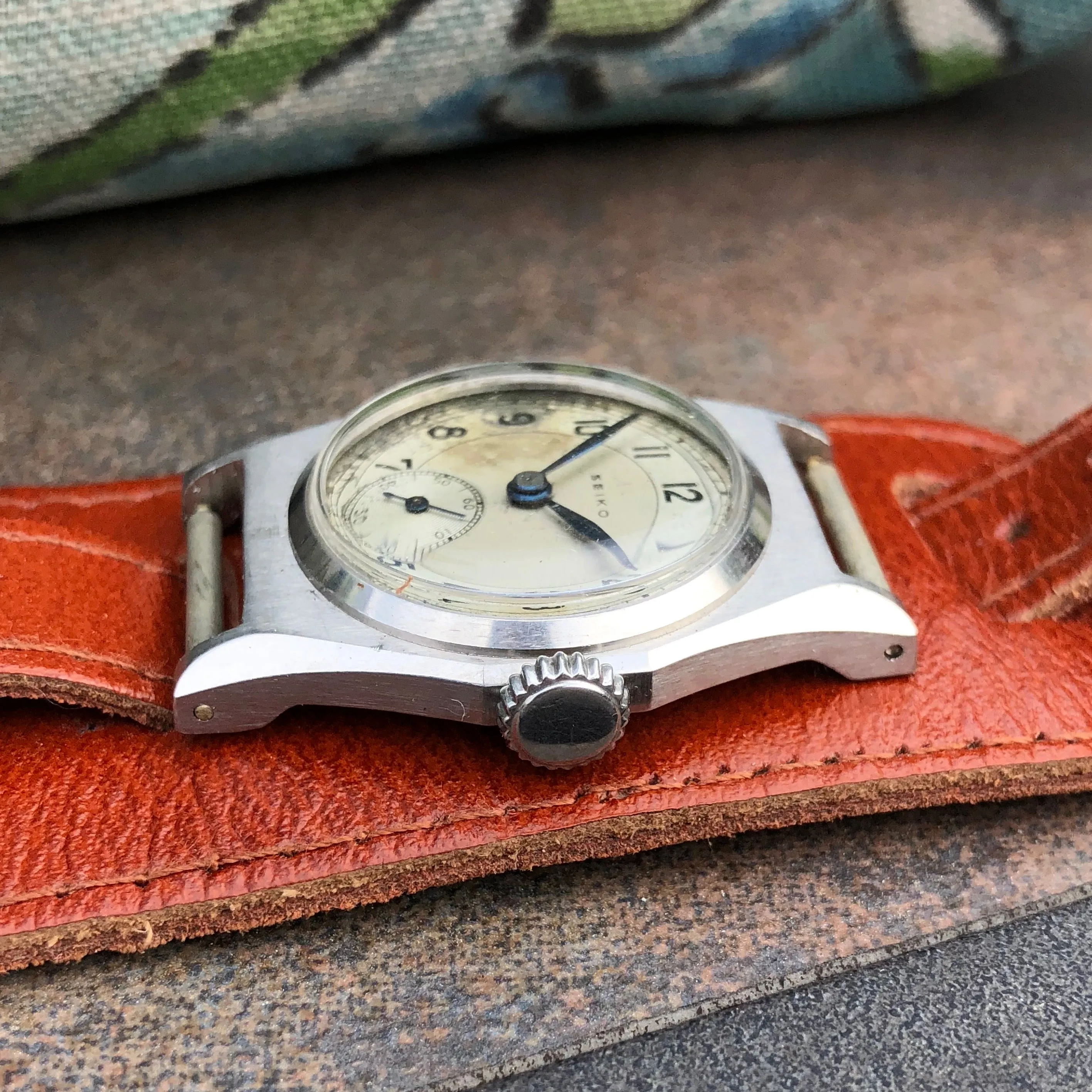 Vintage Seiko WWII Pilots Wristwatch Seikosha Manual Wind Wristwatch 1940's