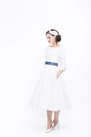 Vintage Short Length Half Sleeve Wedding Dress