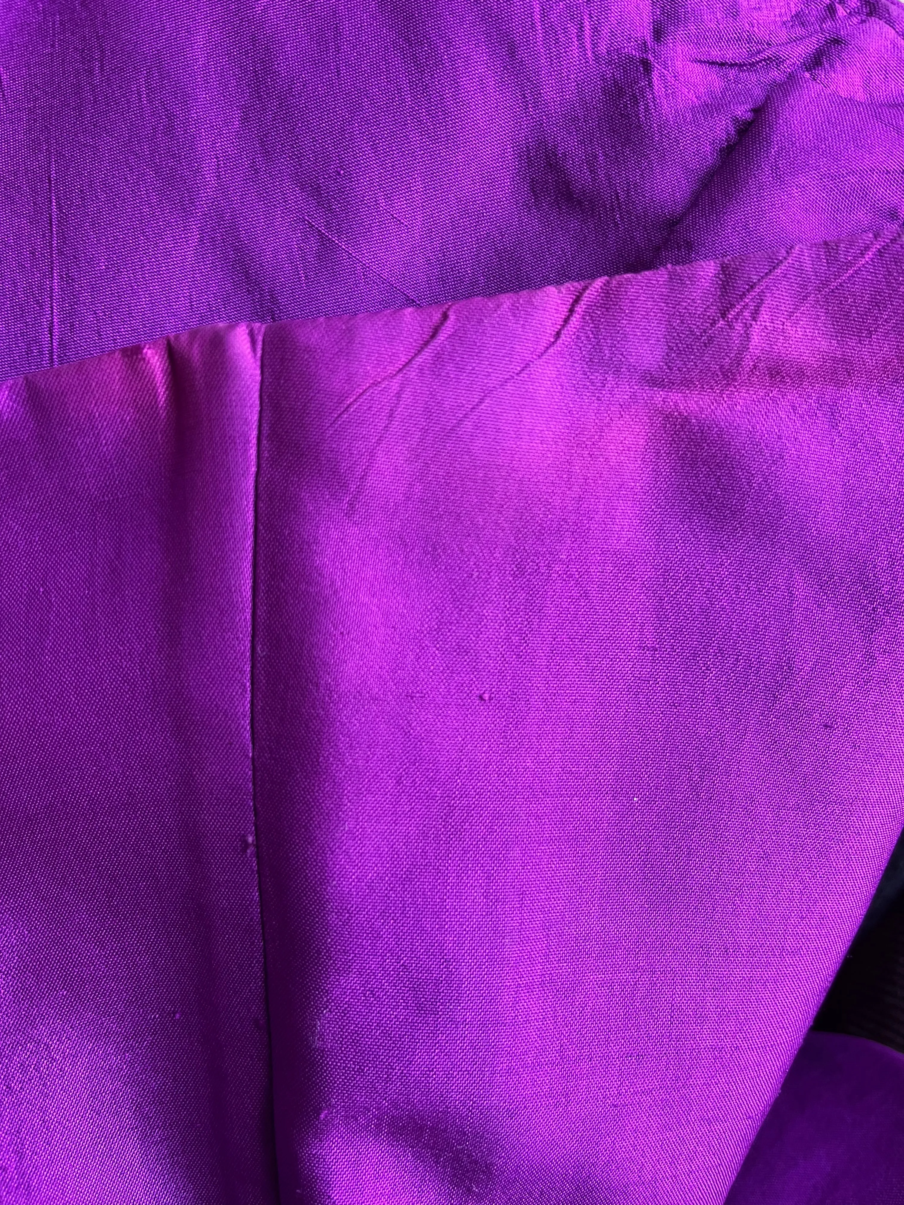 Vintage Silk Ruffle Strapless Dress