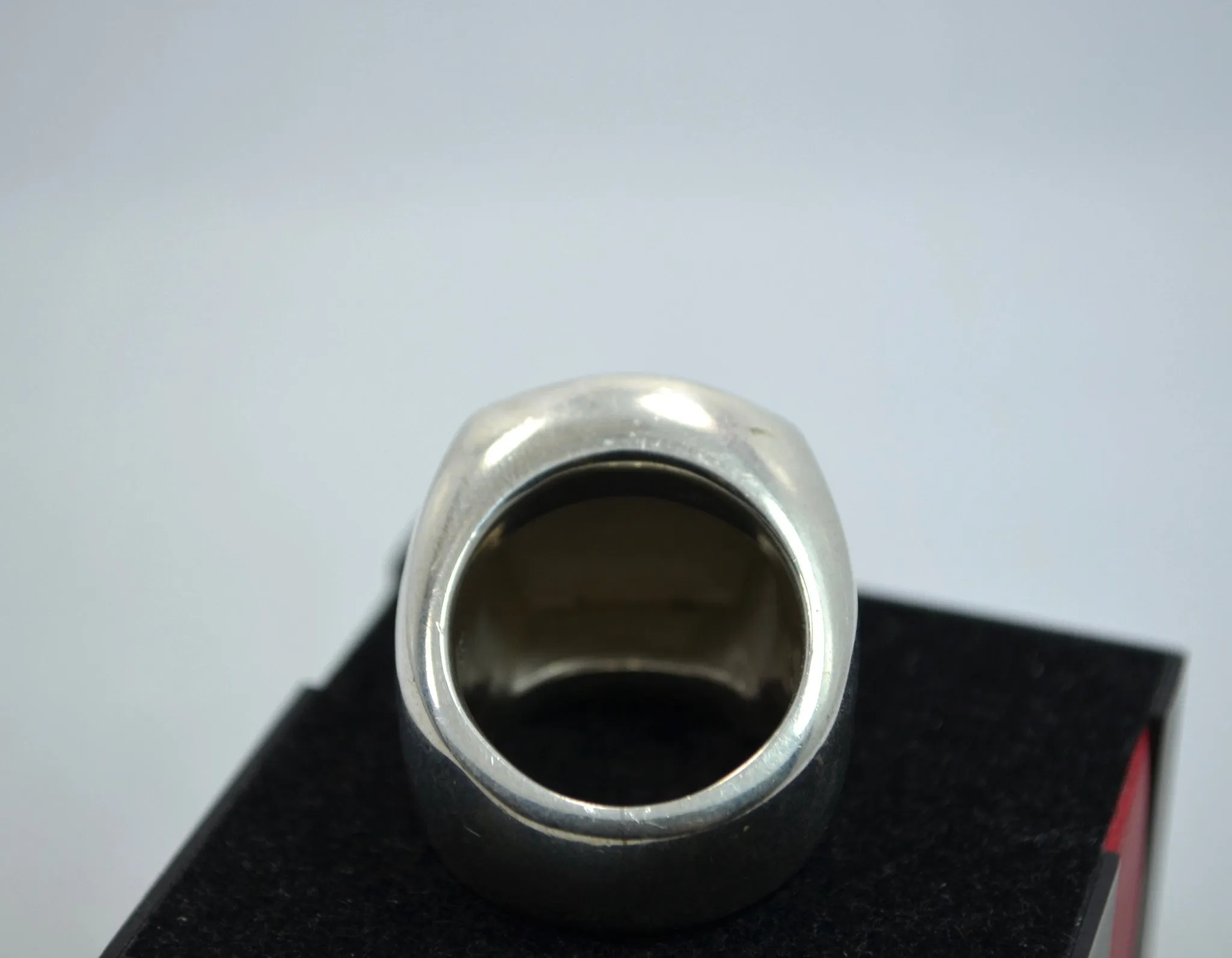 Vintage Sterling Silver German Crest COA Ring HEAVY MASSIVE