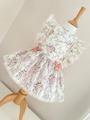 Vintage Style Frilly Sleeve Dress