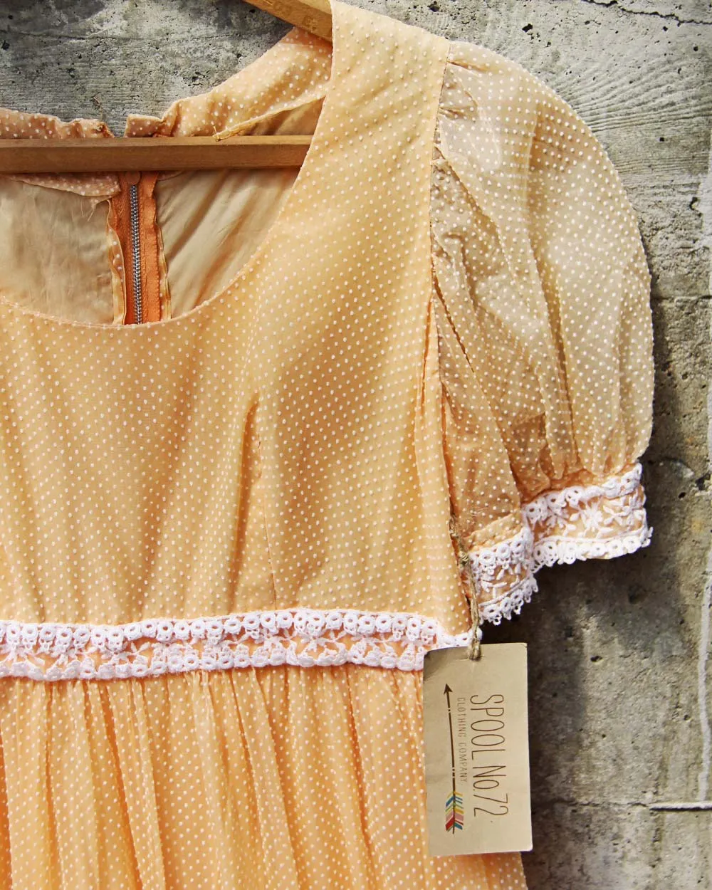 Vintage Swiss Peach Dress