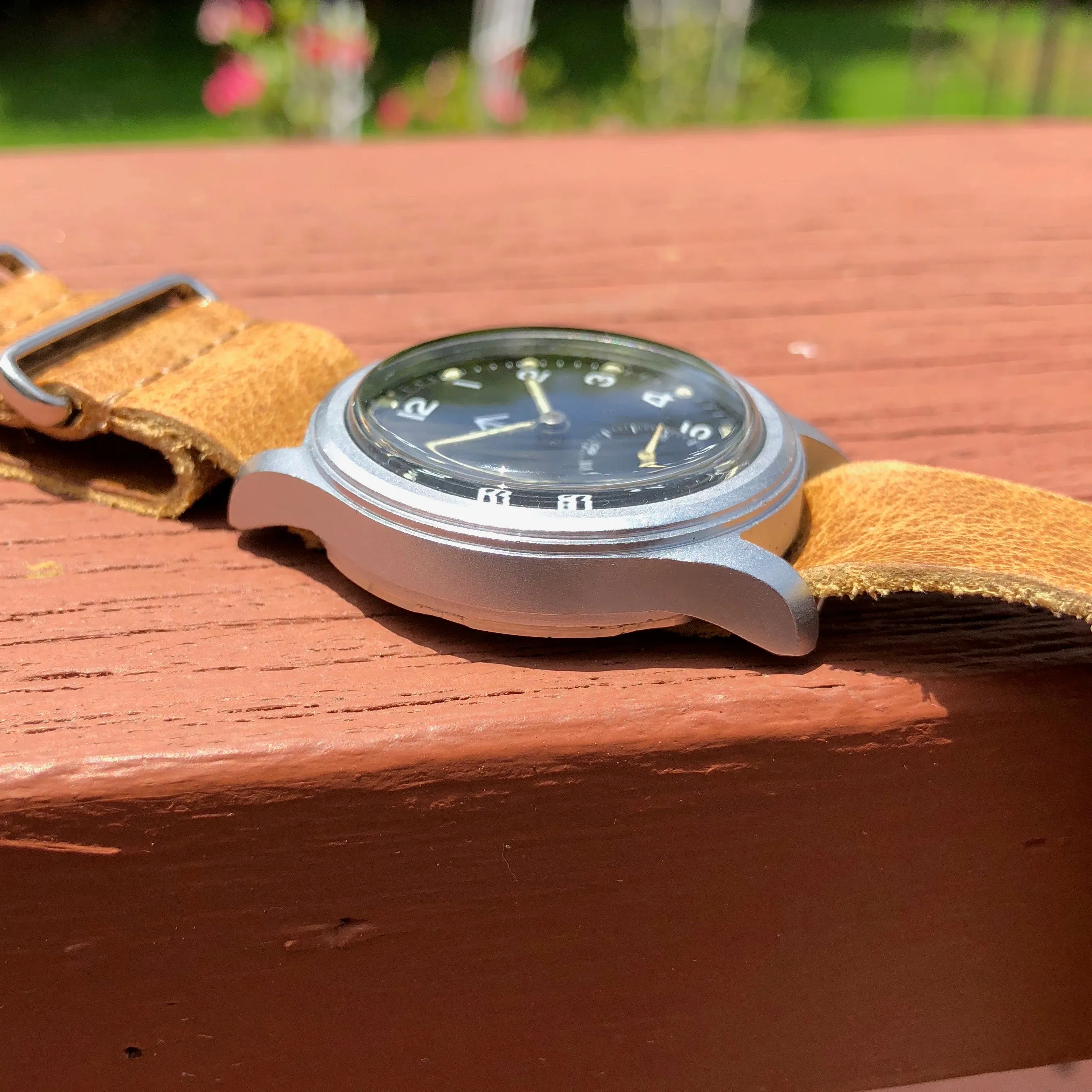 Vintage Timor WWW Military Dirty Dozen Sterile MoD WWII Black Wristwatch
