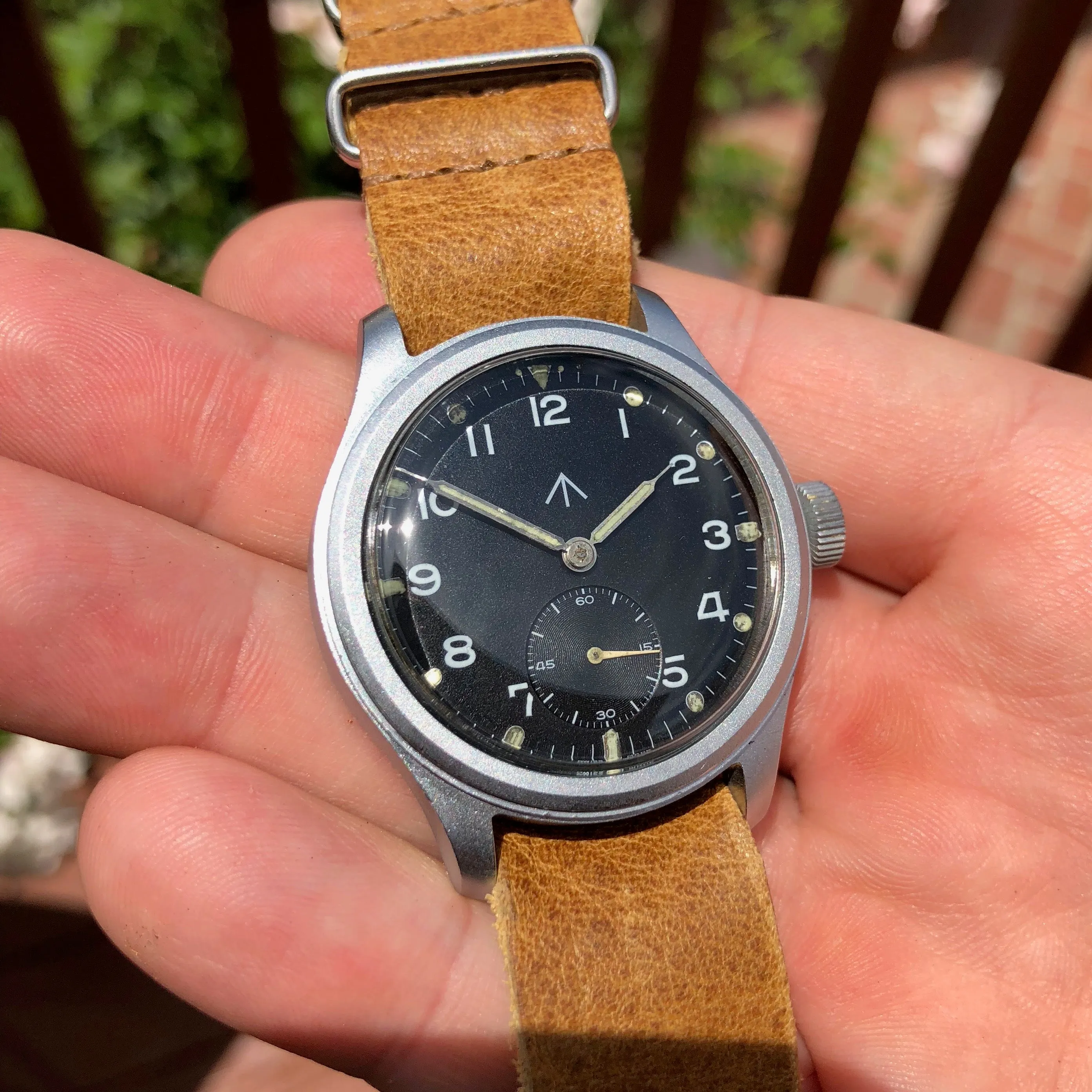 Vintage Timor WWW Military Dirty Dozen Sterile MoD WWII Black Wristwatch