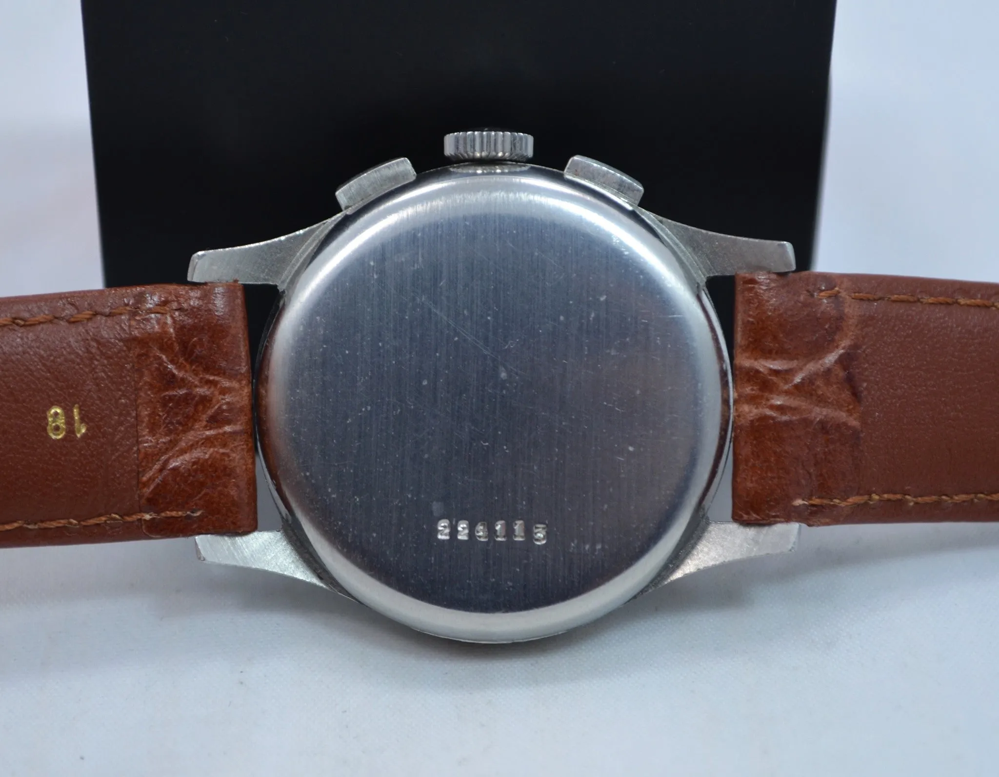 Vintage Universal Geneve Compax Türler Signed Steel Chronograph Cal. 285 Wristwatch 1950's