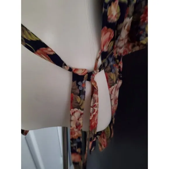 Vintage Victoria Secret Floral Slip Dress W/ Matching Robe Sz Small