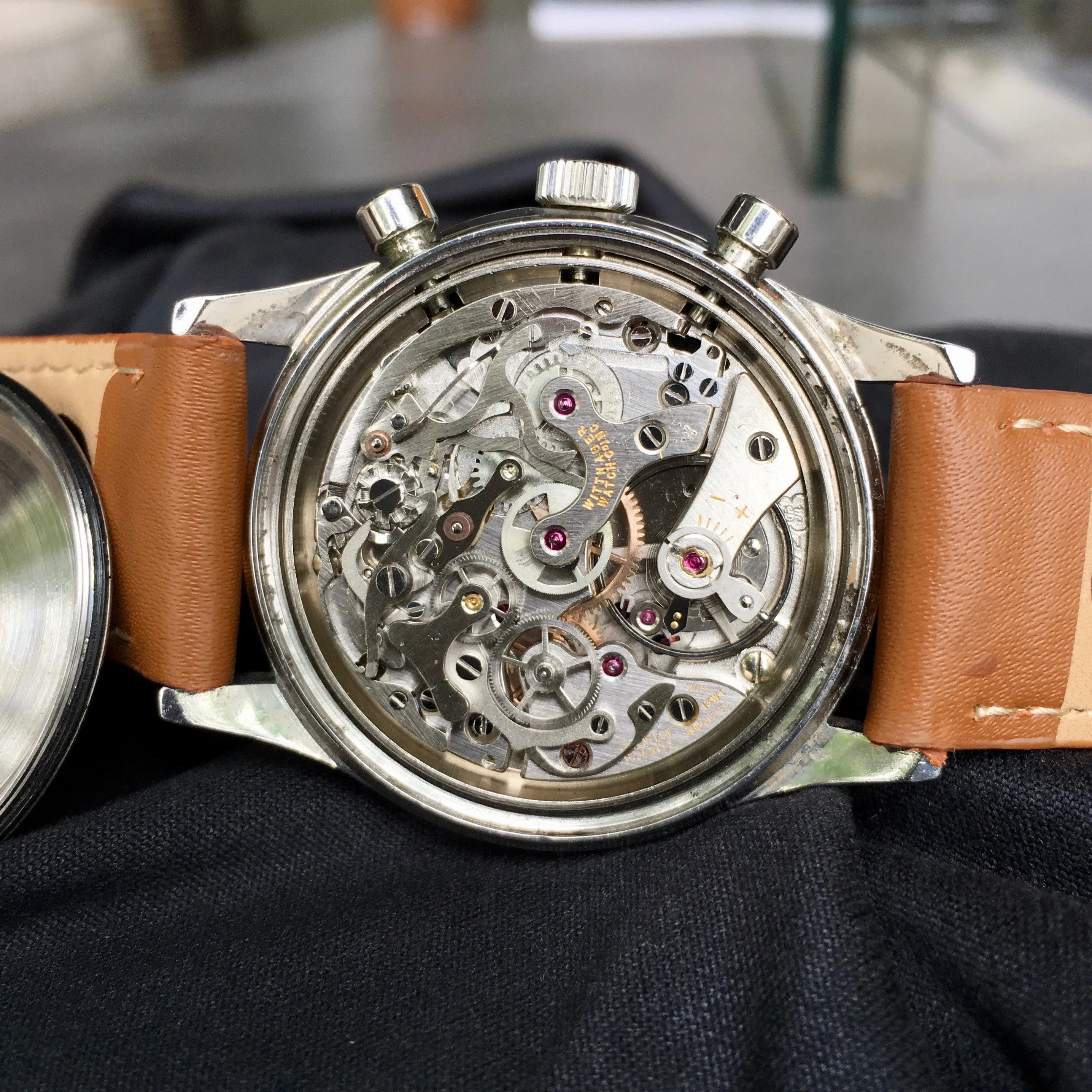 Vintage Wittnauer Professional Chronograph 242T Steel Wristwatch Valjoux 72 Wristwatch