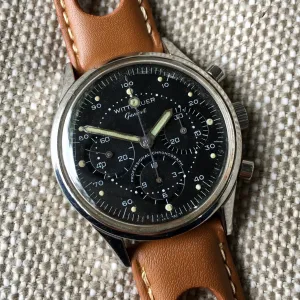 Vintage Wittnauer Professional Chronograph 242T Steel Wristwatch Valjoux 72 Wristwatch