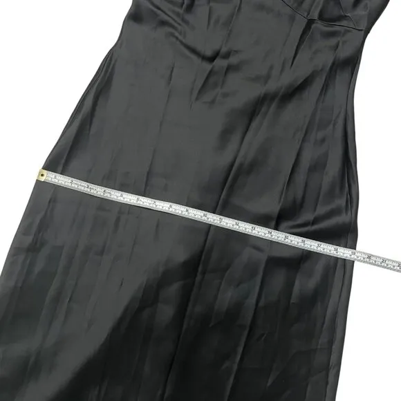 Vintage Y2K Victorias Secret Satin Maxi Slip Dress Black S Dark Romantic Vampire
