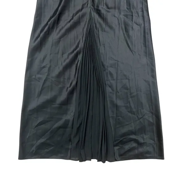 Vintage Y2K Victorias Secret Satin Maxi Slip Dress Black S Dark Romantic Vampire
