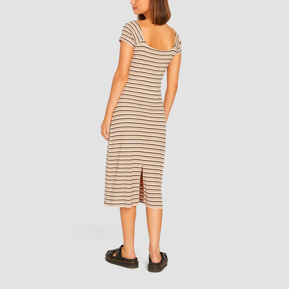 Volcom All Booed Up Midi Dress Taupe - Womens