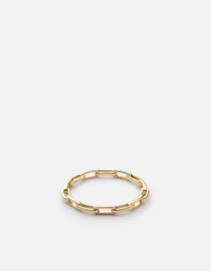 Volt Link Ring, Gold Vermeil