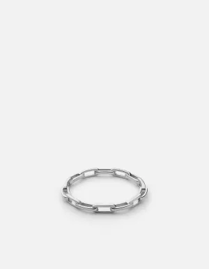 Volt Link Ring, Sterling Silver