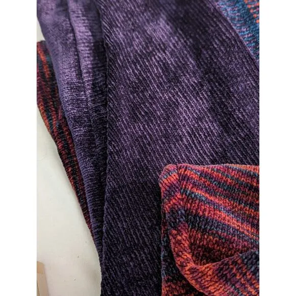 Vtge Sweater. Designer Kathy Woell Rust Purple And Teal please read Description