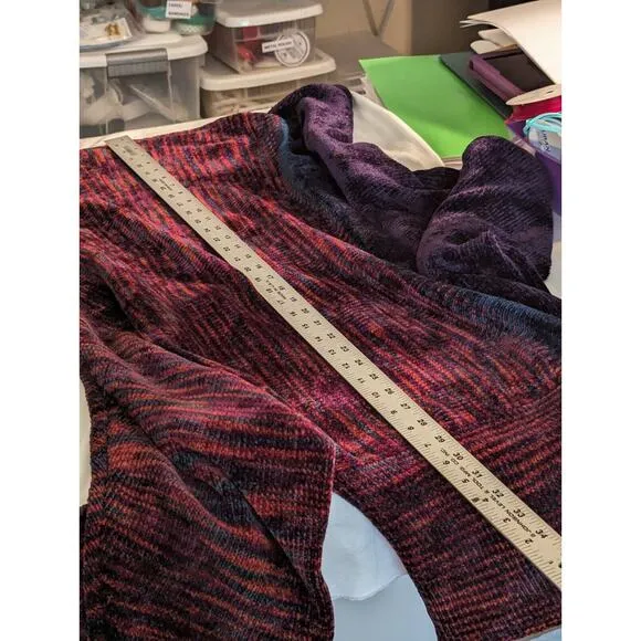 Vtge Sweater. Designer Kathy Woell Rust Purple And Teal please read Description