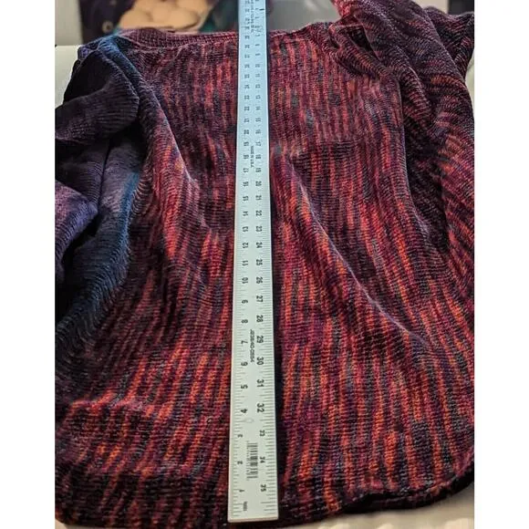 Vtge Sweater. Designer Kathy Woell Rust Purple And Teal please read Description