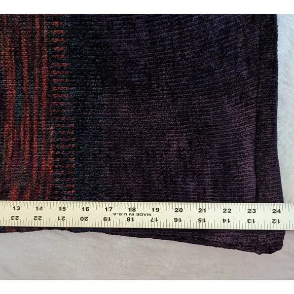 Vtge Sweater. Designer Kathy Woell Rust Purple And Teal please read Description