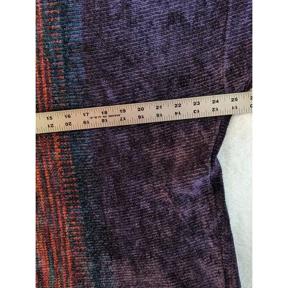 Vtge Sweater. Designer Kathy Woell Rust Purple And Teal please read Description