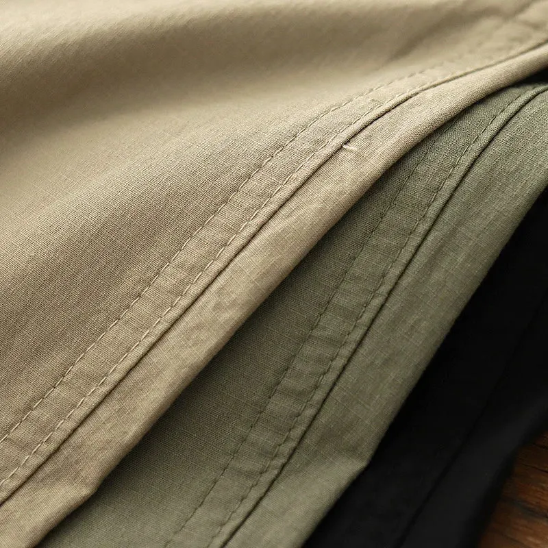 Washed Retro Lightweight Chino Pants - Men's Fashion Slim Straight Casual Trousers