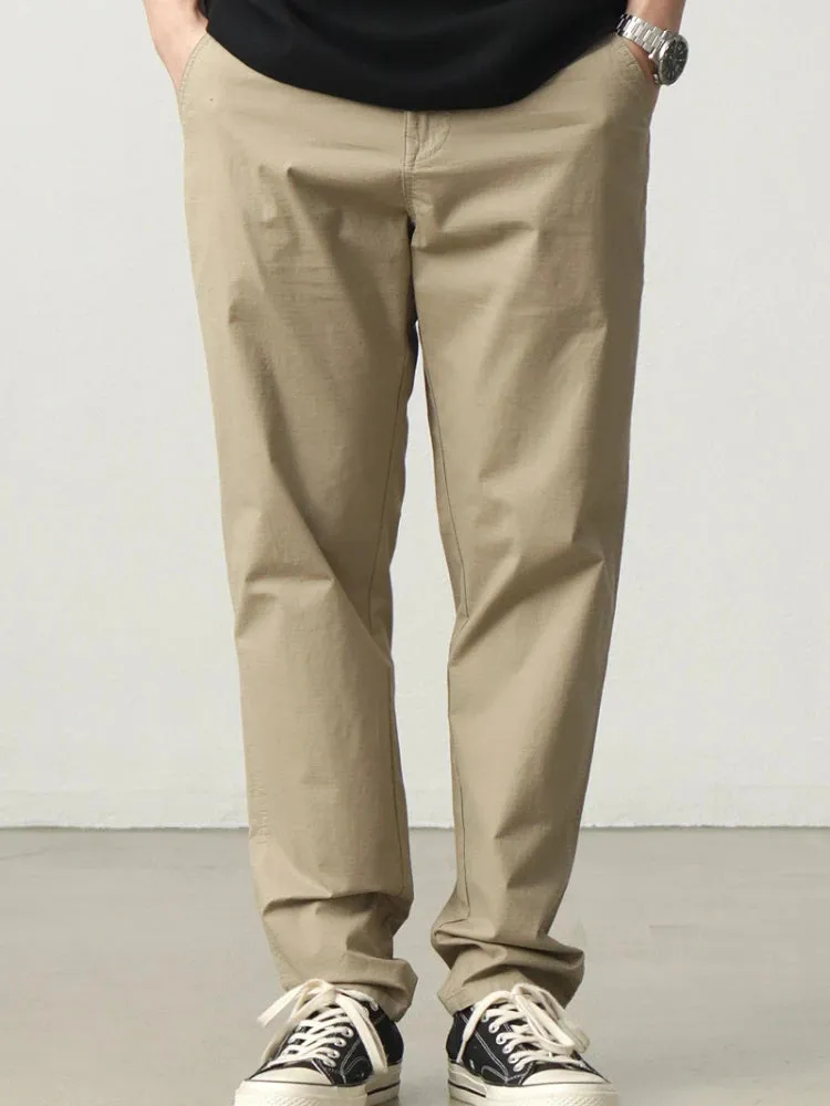 Washed Retro Lightweight Chino Pants - Men's Fashion Slim Straight Casual Trousers