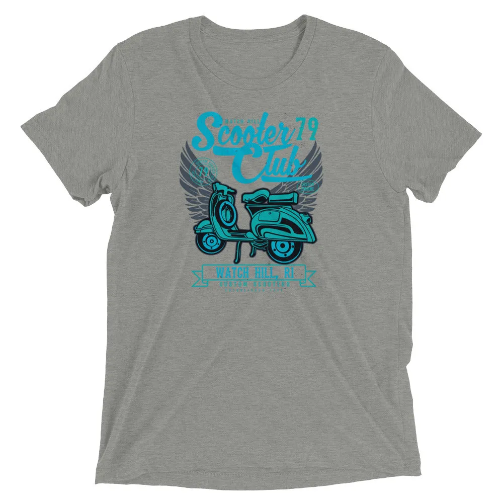 Watchill’n ‘Scooter Club’ Unisex Short Sleeve t-shirt (Cyan/Turquoise)
