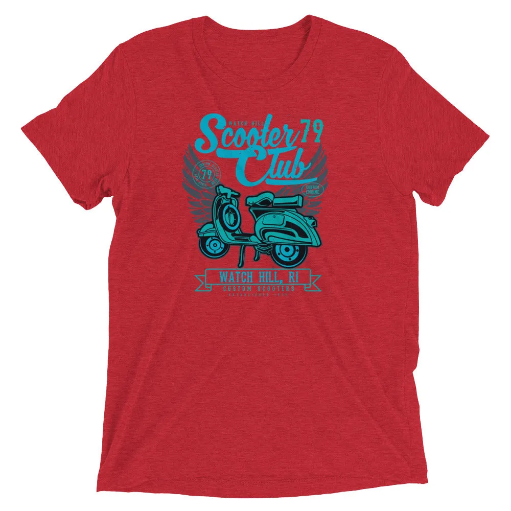 Watchill’n ‘Scooter Club’ Unisex Short Sleeve t-shirt (Cyan/Turquoise)