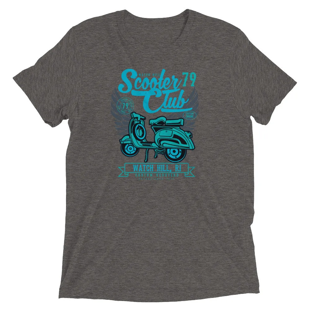 Watchill’n ‘Scooter Club’ Unisex Short Sleeve t-shirt (Cyan/Turquoise)