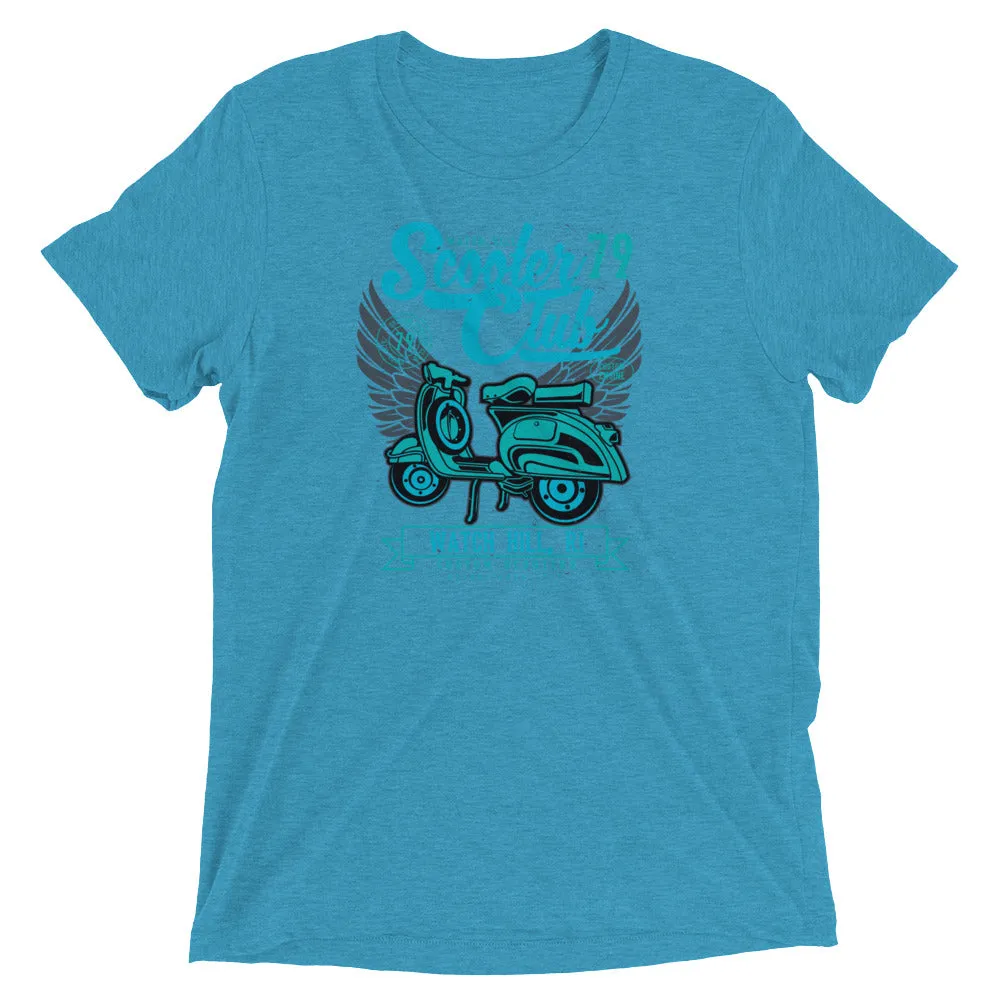 Watchill’n ‘Scooter Club’ Unisex Short Sleeve t-shirt (Cyan/Turquoise)