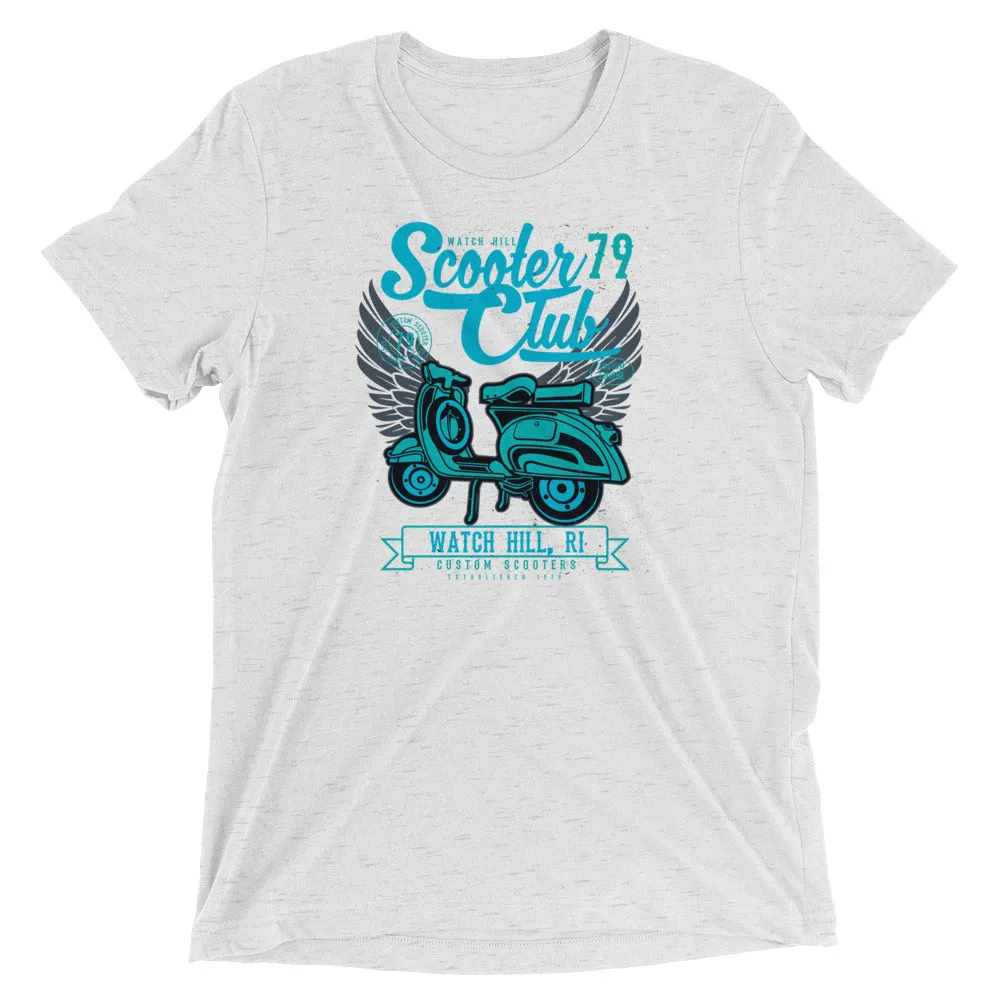 Watchill’n ‘Scooter Club’ Unisex Short Sleeve t-shirt (Cyan/Turquoise)