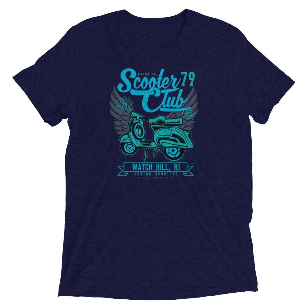 Watchill’n ‘Scooter Club’ Unisex Short Sleeve t-shirt (Cyan/Turquoise)